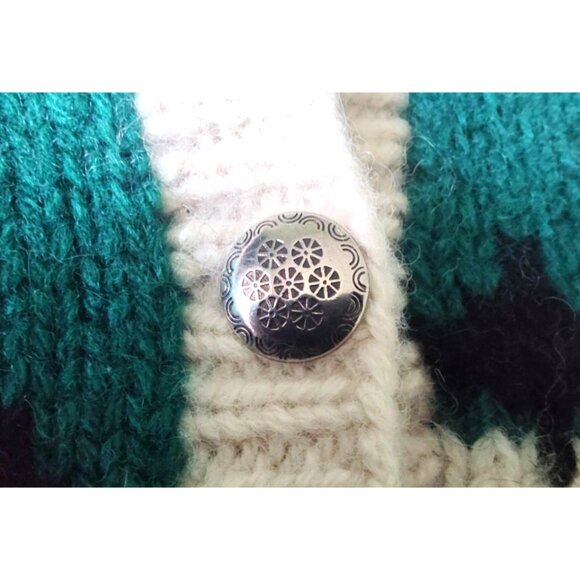 Vintage Eddie Bauer Women's Size Small Knit Village 100% Wool Cardigan Sweater - Picture 9 of 13